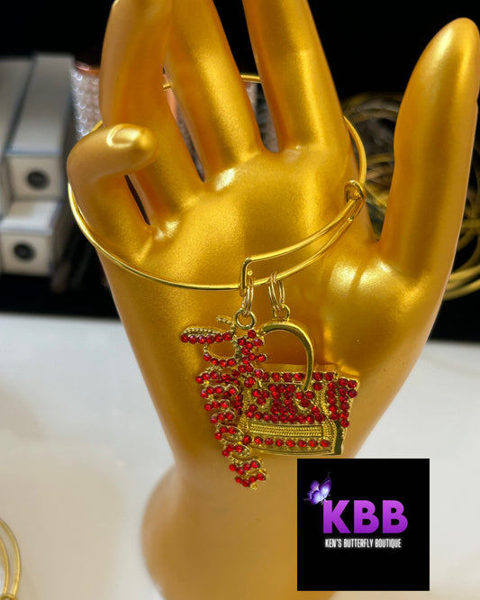 Red Bling Bangle (1 pc)